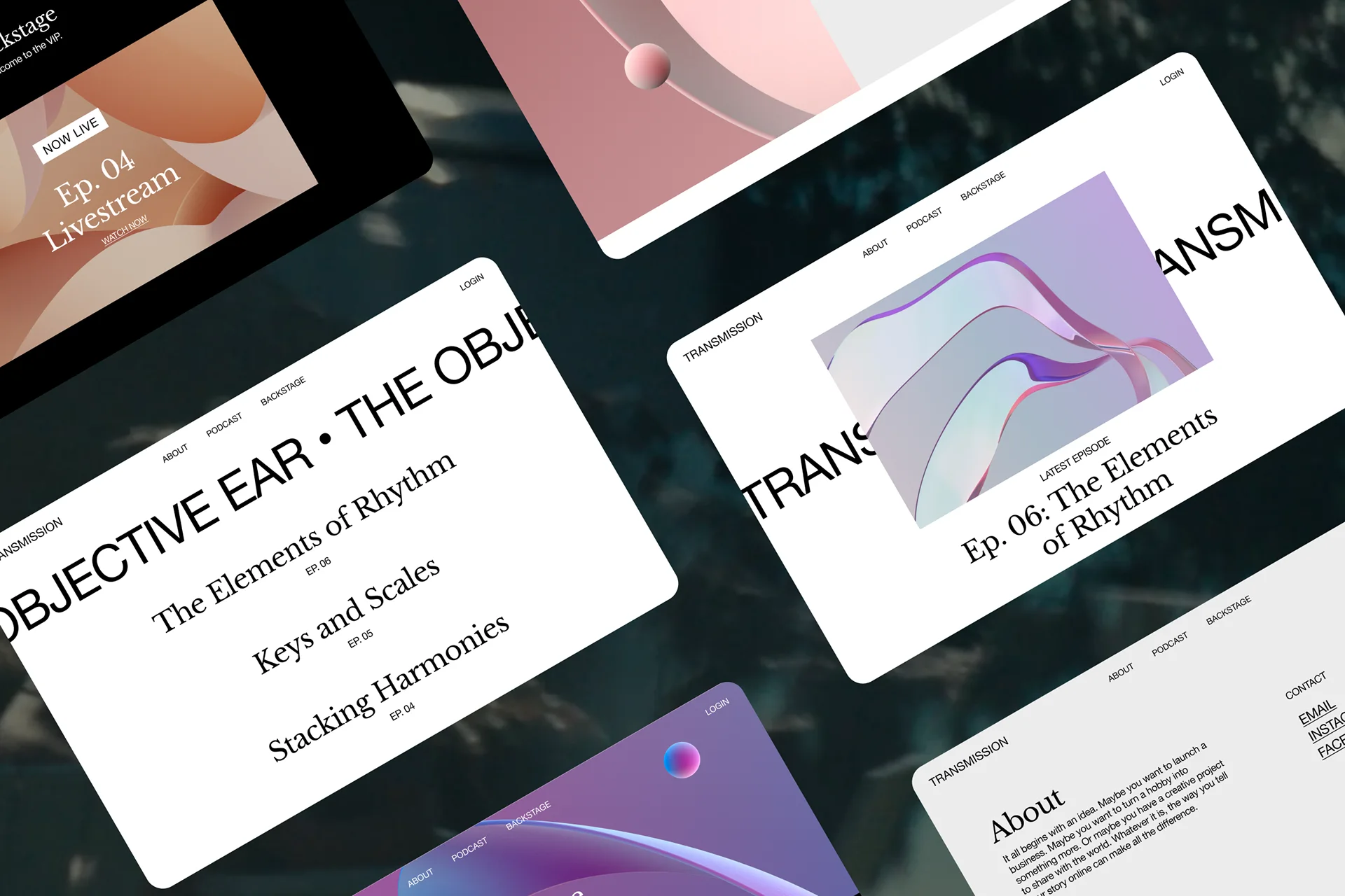 Collection 03 website layouts