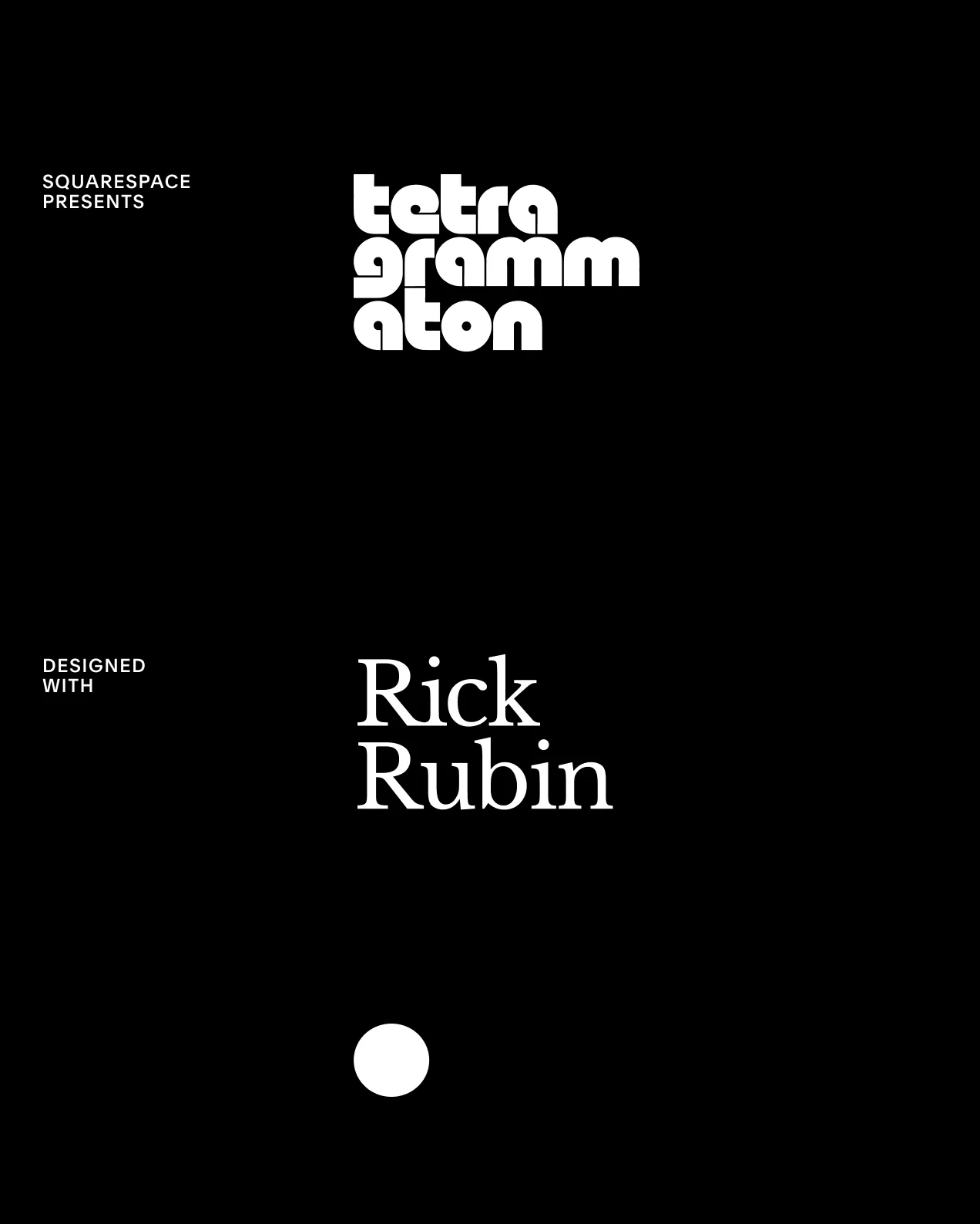 Tetragrammaton and Rick Rubin typography